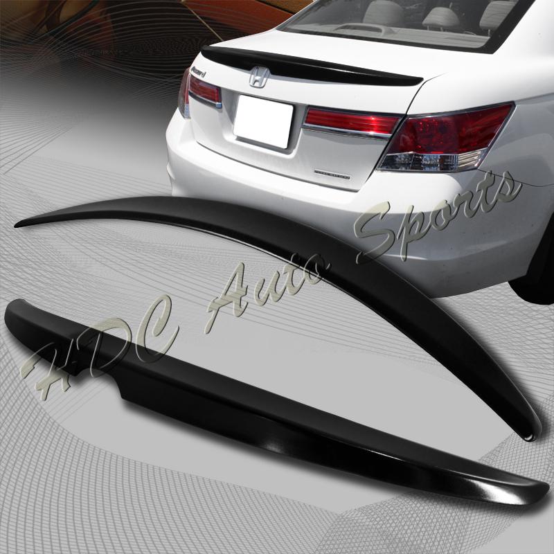 2008-2011 honda accord oe style black abs plastic rear tail trunk spoiler wing