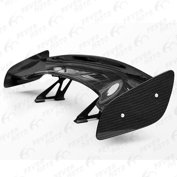 Universal 57" gt jdm rear carbon fiber trunk spoiler wing wind top plate sport