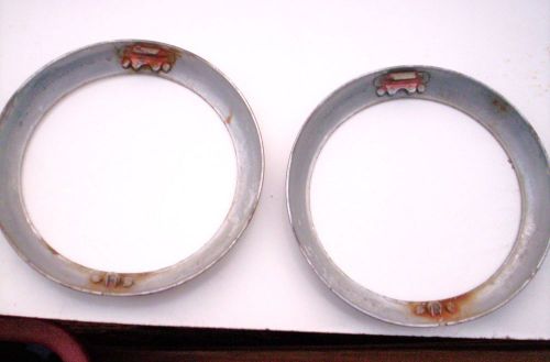 Vintage oem 1951 plymouth head light bezels