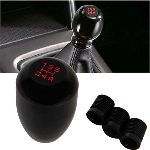 Car manual gear shift knob head lever 5-speed + black shifter cover boots