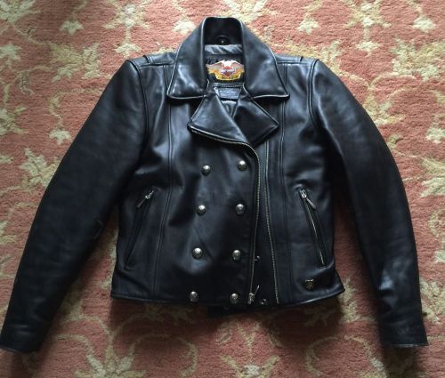 Harley davidson womans leather motorcycle jacket medium