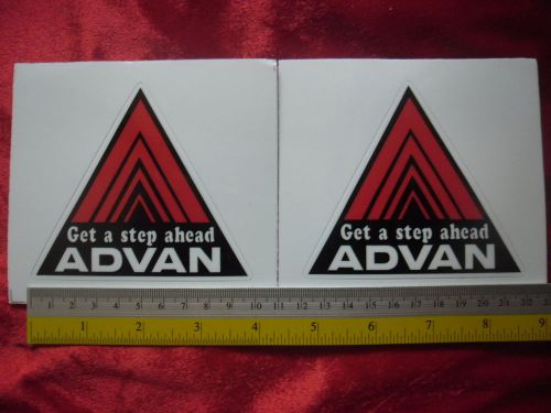 2 jdm advan printed sticker decals, jdm aftermarket racing sponsor