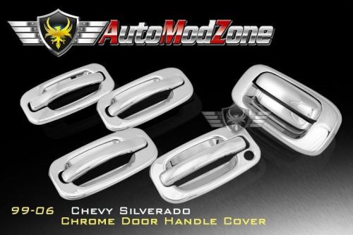 99-06 chevy silverado chrome 4 door handle covers + tailgate cover w/o psg kh