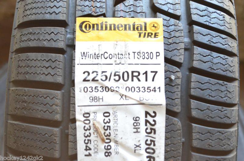 1 new 225 50 17 continental winter contact ts830 tire