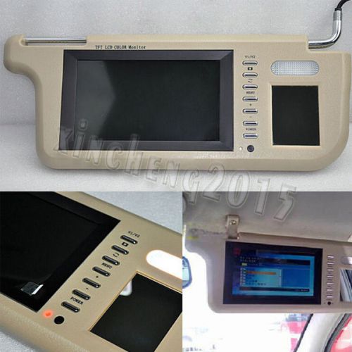 Pair 12v 7&#034; car sun visor rear view mirror screen lcd monitor dvd/vcd/gps/tv