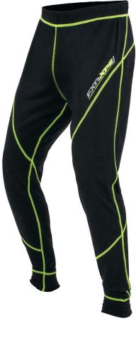 Fxr vapour 100% mens basewear pants charcoal/gray/hi-vis yellow