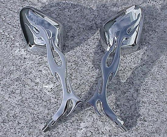 Kawasaki vulcan 750 800 900 1500 chrome flame mirrors