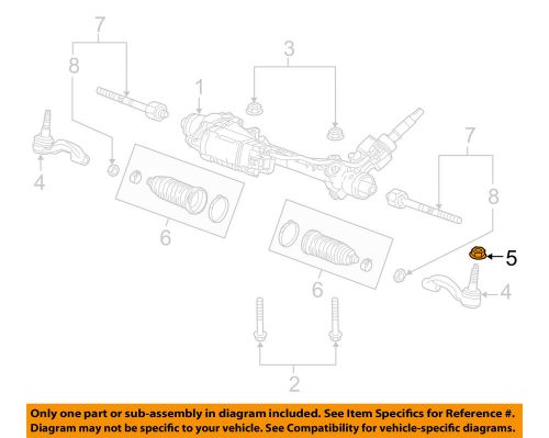 Gm oem steering gear-outer tie rod nut 11609282