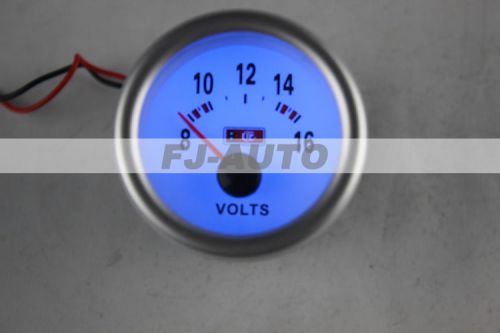 Blue led hot sale new universal 2&#034;52mm volt gauge 8-16v volt meters