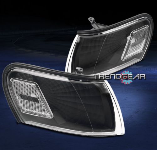 93-97 toyota corolla front corner turn signal parking light lamp black 94 95 96