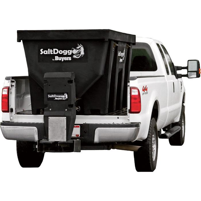 Saltdogg electric poly hopper spreader 2.2 cu yd capacity- 1-ton trucks shpe2250