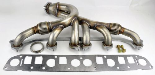 Jeep grand cherokee wrangler 91-99 4.0l l6 manifold header w/ bolts gaskets