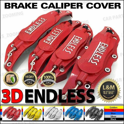 Metal 3d endless universal style brake caliper cover 4pcs red 10.5&#034; bc04