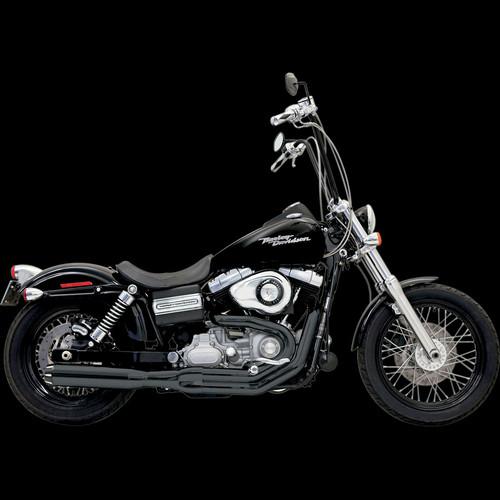 Road rage ii b1 power exhaust systems, black for 1991-2011 harley dyna