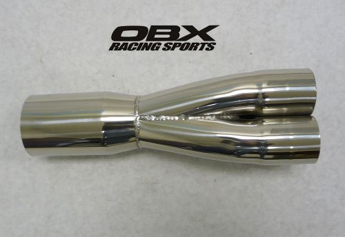 Obx universal 4-1 straight thru merge collector exhaust 2.5&#034; id - 4.5&#034; od