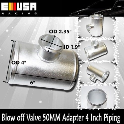 Blow off valve piping 50mm adapter 4in for honda civic nissan 240sx s13 s14 s15