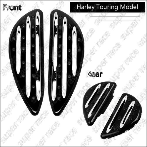 Good f&amp;r black deep cut passenger stretched floor boards f harley 08-12 13 14 15