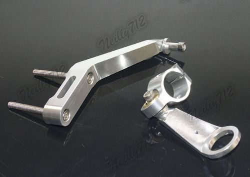 Steering damper stabilizer bracket silver for 2002-2003 honda cbr 954 rr 954rr