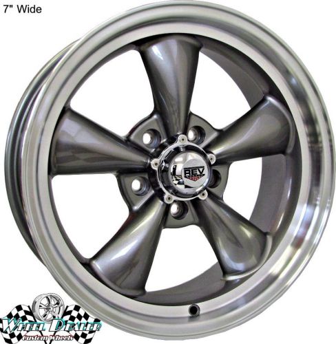 17x7 17x8 new gray rev classic 100 wheels rims for ford ranchero 5-lug 1968 1969