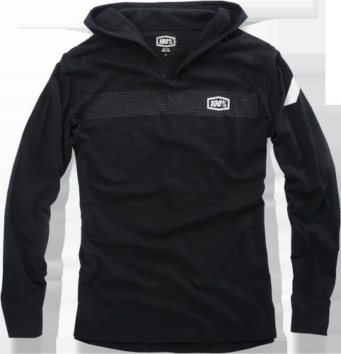 100% gravel knit fleece hoodie hoody black mx atv all sizes