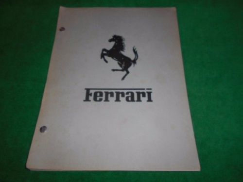 Ferrari berlinetta 250 /gtl use &amp; maintenance manual copy 250 uso e manutenzione