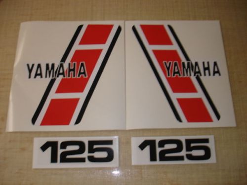 1983 thick series yamaha yz125 euro model tank and side panel decals