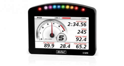 Motec c125 color dash display - with logging