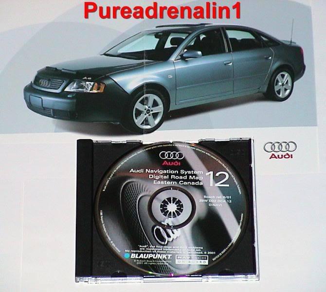 2001 2002 audi a4 a6 a8 navigation map disc cd 12 eastern canada toronto ontario