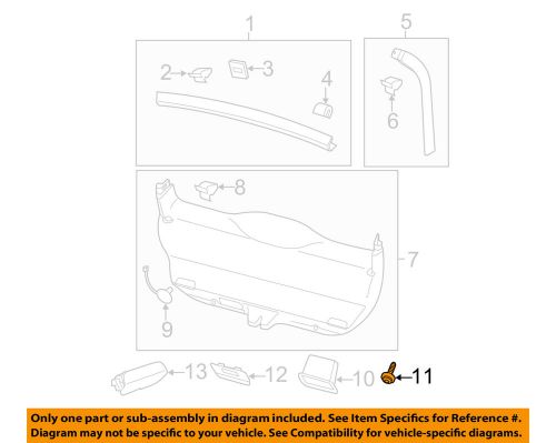 Porsche oem 10-15 panamera lift gate-pull pocket bolt 99907334401