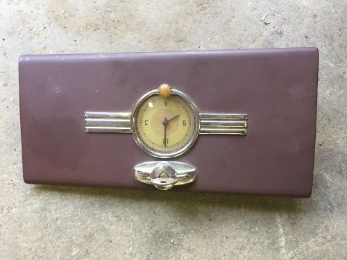 1939 flathead ford glove box door assembly w/ locking handle w/keys clock oem 39