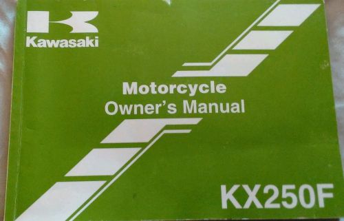 Kawasaki owner&#039;s manual kx250f  06 2006