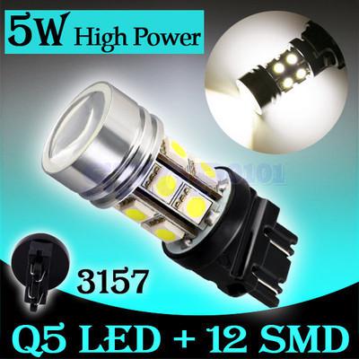 3156 3157 high power led + 12 smd 5050 pure white stop tail q5 5w car light bulb