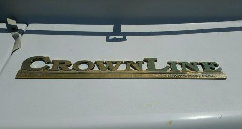 Original crownline gold boat embelm 3&#034; by 21&#034; from 1994 crownline