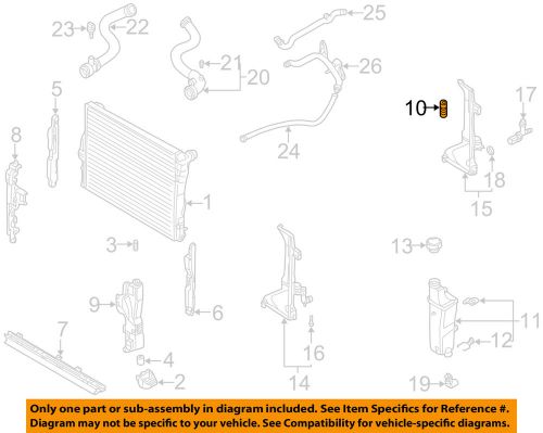 Bmw oem 01-06 325ci 2.5l-l6 radiator-temperature switch 17111437362