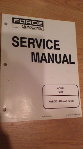 Force outboard 5 hp service manual part # 90-853436