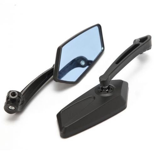 Black motorcycle rearview side custom mirrors for honda suzuki kawasaki 8 10 mm