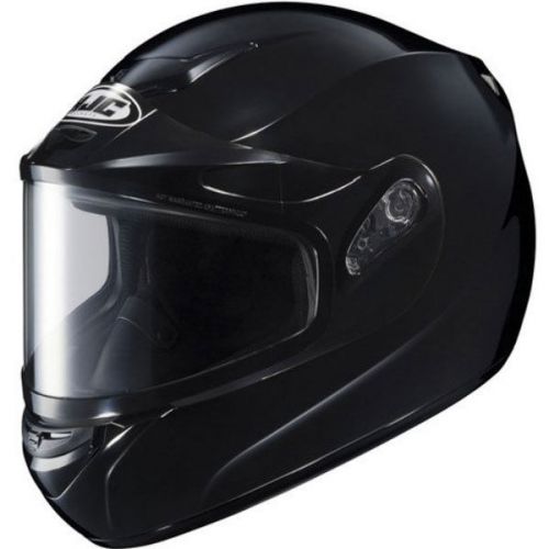 Hjc cs-r2 solid snow helmet w/dual lens shield gloss black