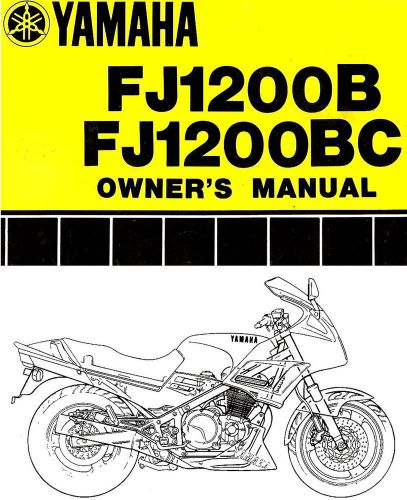 1991 yamaha fj1200 motorcycle owners manual -fj1200b-yamaha-fj1200bc-fj 1200