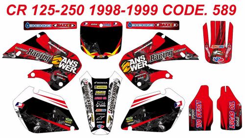 589 honda cr 125-250 1998 1999 graphics decals kit