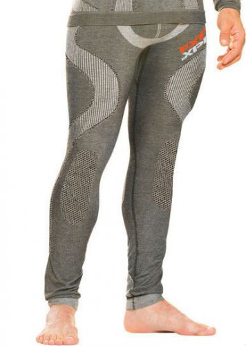 Fxr vapour mens seamless base layer compression pants  gray