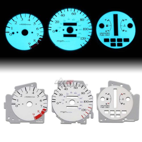 White indiglo glow gauge el dashboard cluster for 92-95 civic ex eh9/ej1 at auto