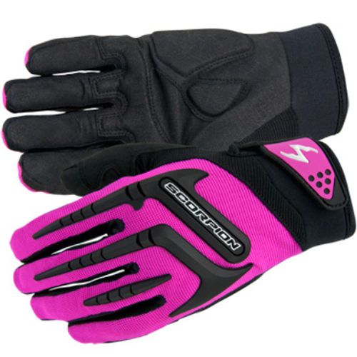 Scorpion ladies skrub pink lightweight textile motorcycle riding glove large