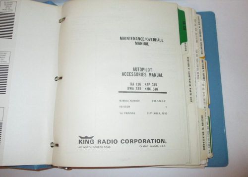 King autopilot ka 136 kwa 336 kap 315 kmc 340 maintenance overhaul manual