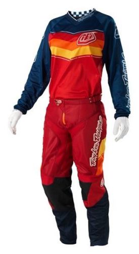 Troy lee designs gp airway gear combo pant 11/12 &amp; xl jersey navy red yellow