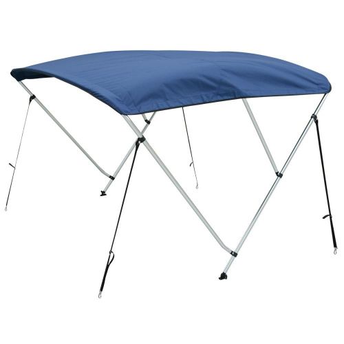 New uv waterproof 600d oxford bimini 3 bow top boat cover with storage bag blue