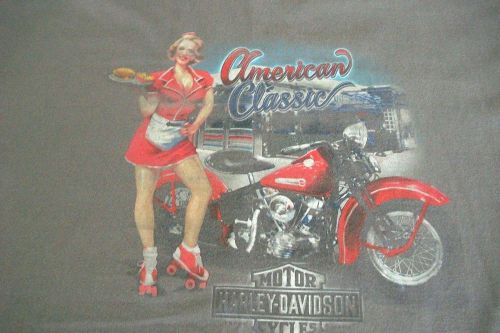 Harley-davidson used  grey  xl short sleeve  t-shirt