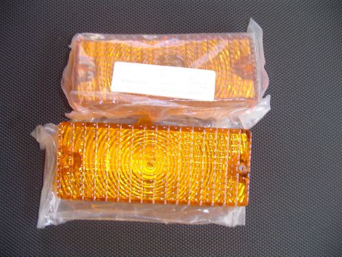 1967-68 chevy truck one pair amber parking light lenses with gaskets