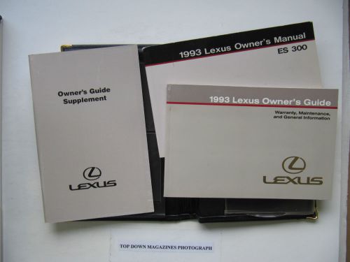 Lexus owner&#039;s manual  1998    es 300