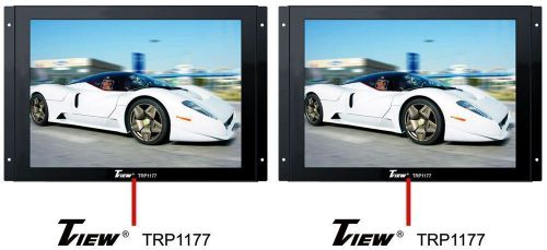 Pair tview trp1177 11&#034; raw panel / flat screen lcd car monitors w/ vga input