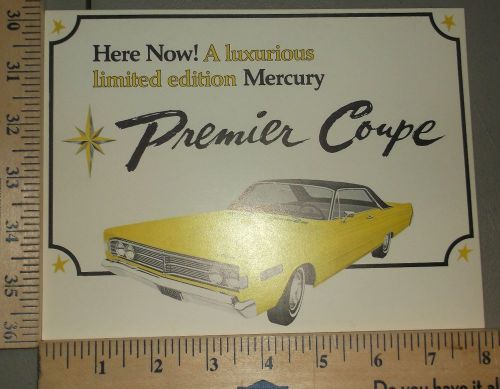 1966 mercury brochure post card original premier coupe limited edition rare